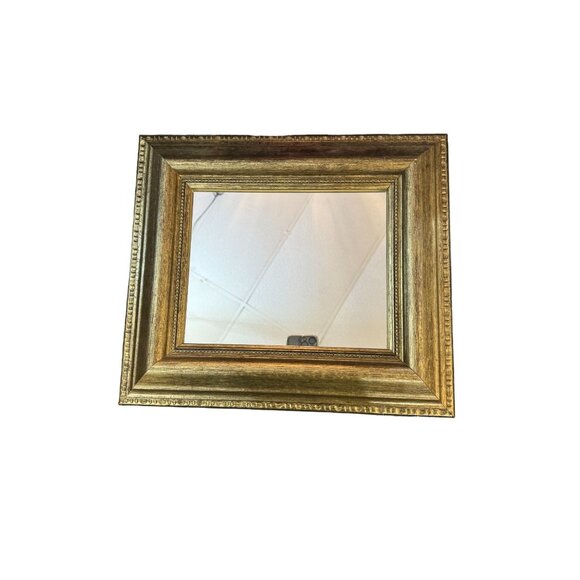 Vintage Gold Ornate Rectangular Mirror With Decorative Frame - Picture 4 of 4